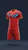Men's soccer jersey in electric red