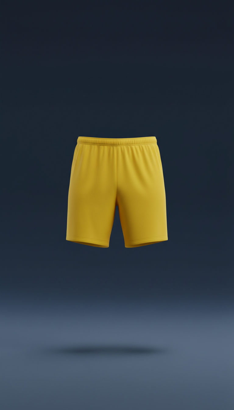 Men's soccer shorts in victory yellow